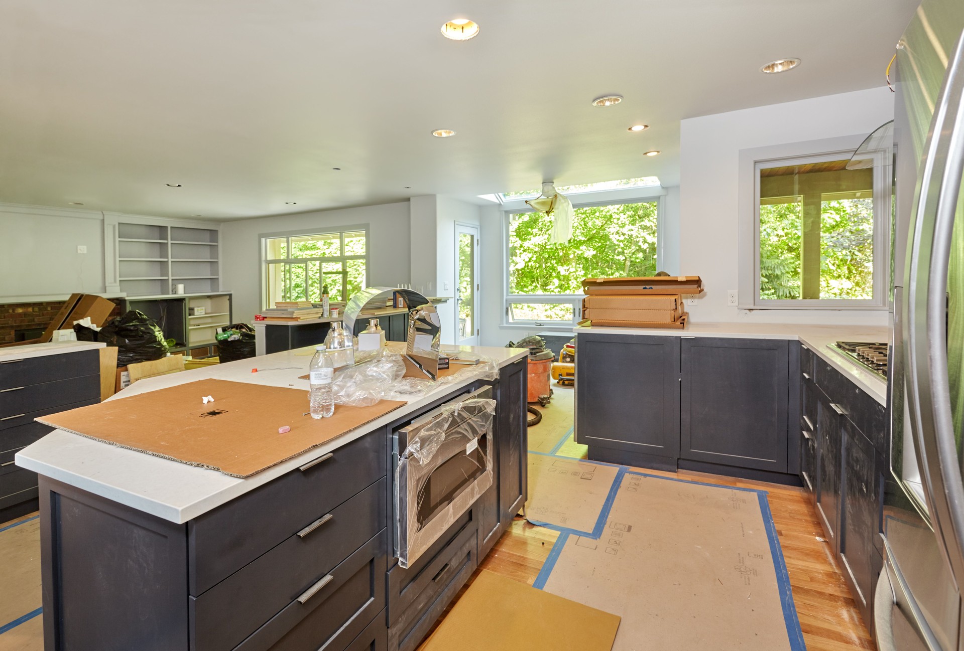 Messy kitchen mid remodel